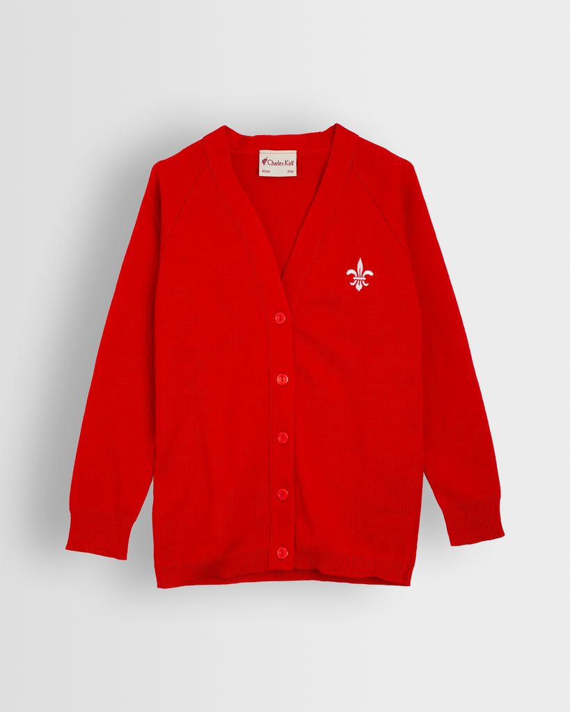 Girls Red Cardigan