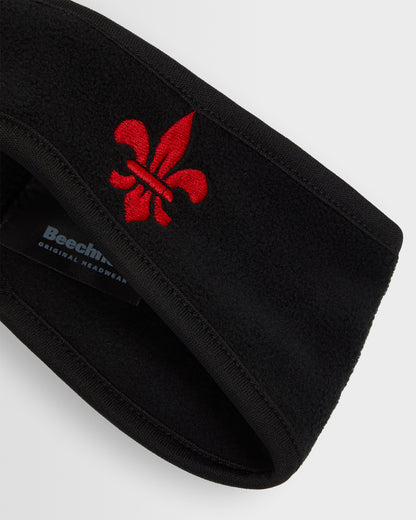 Girls Black Fleece Headband