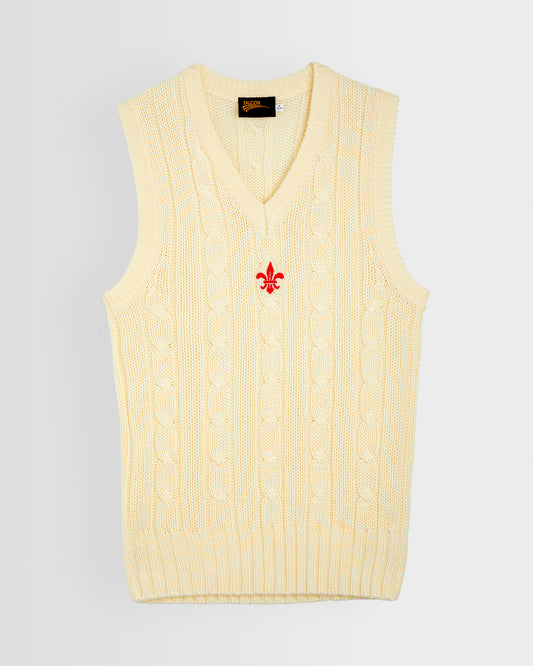Unisex Cream Cricket Slipover