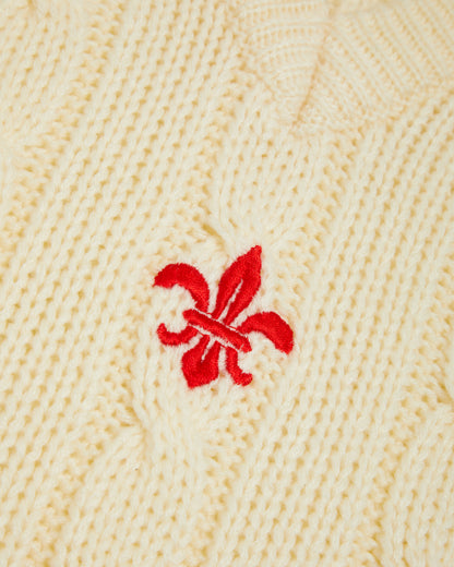 Unisex Cream Cricket Slipover