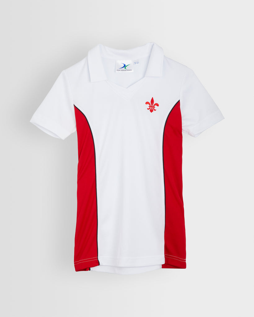 Girls White/Red Games Top