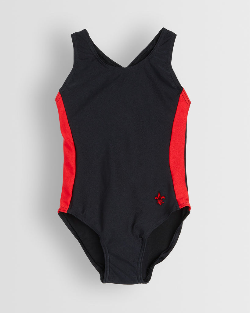 Girls Black/Red Swimsuit