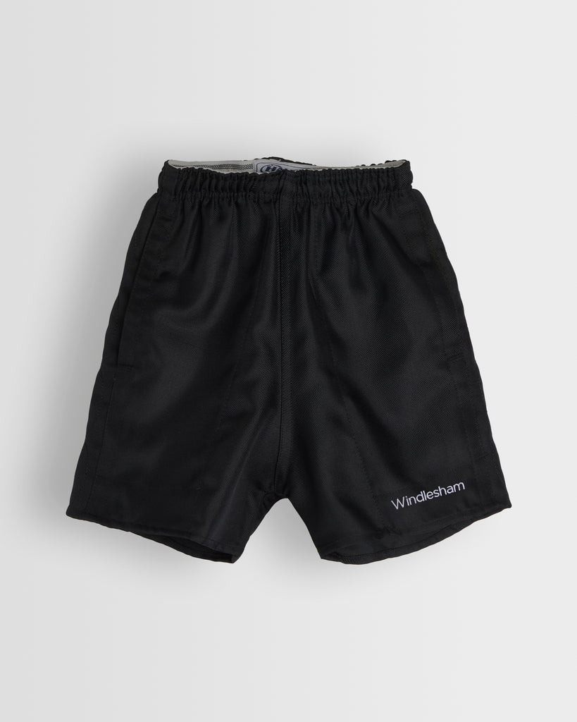 Boys Black Rugby/Games Shorts