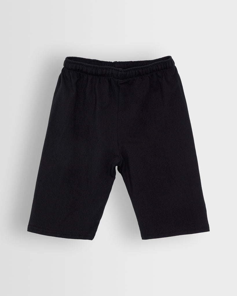 Unisex Black Cotton Lycra Under Shorts