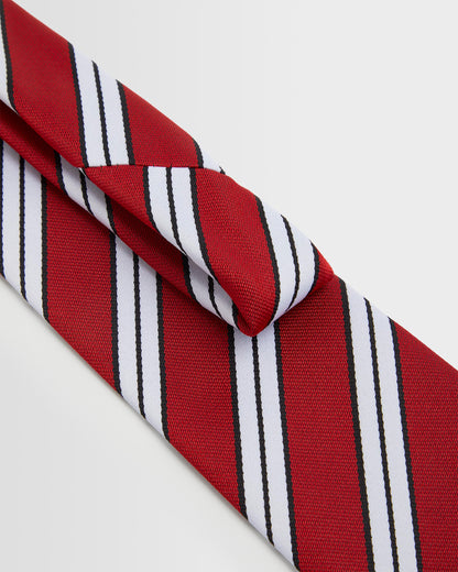 Unisex Red/White/Black Tie- Years 1 to 7