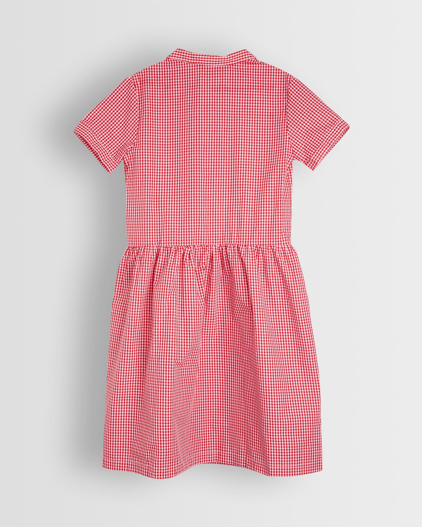 Girls Red-White Gingham Summer Dress
