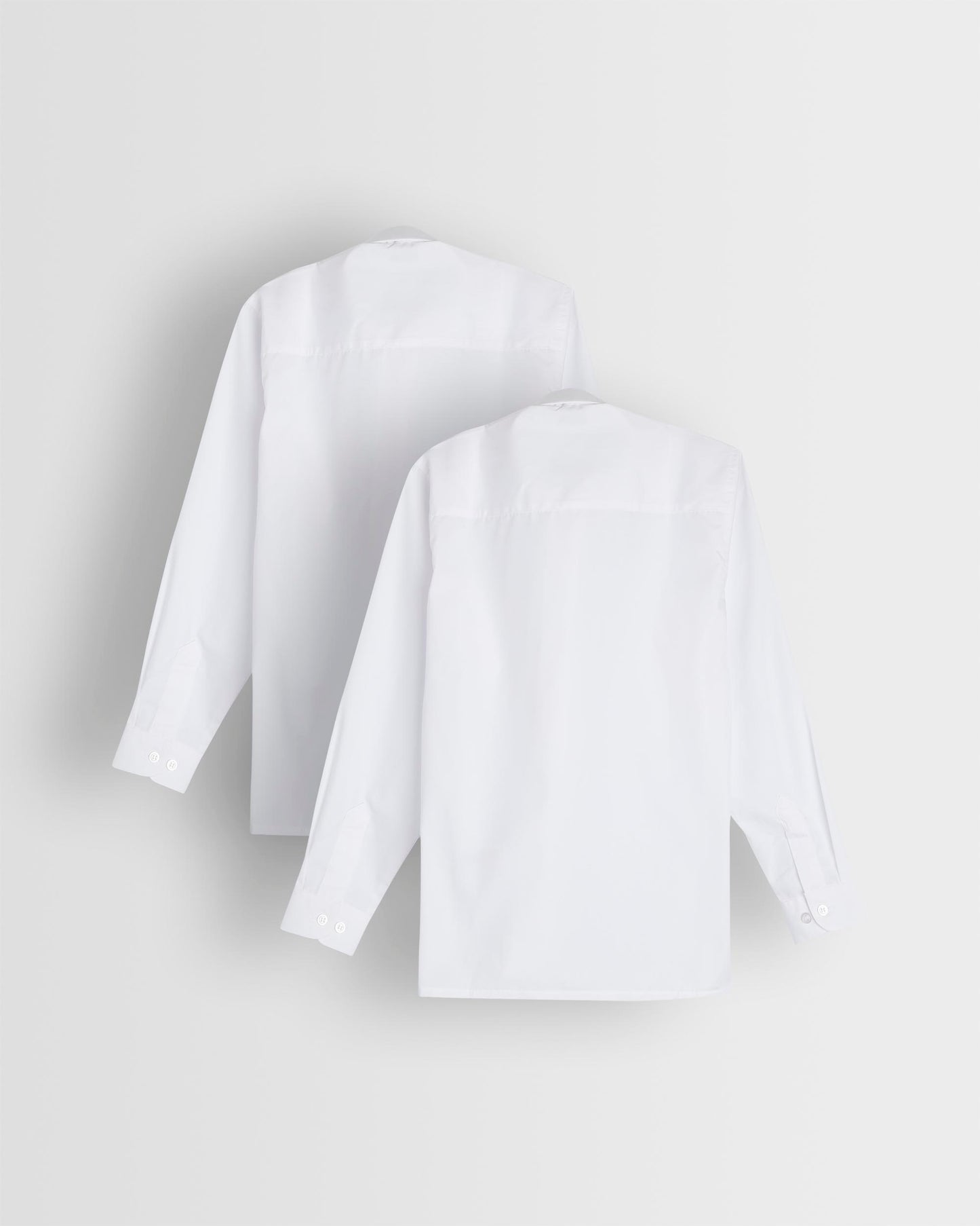 Boys White Long Sleeved Shirt- Pack of 2