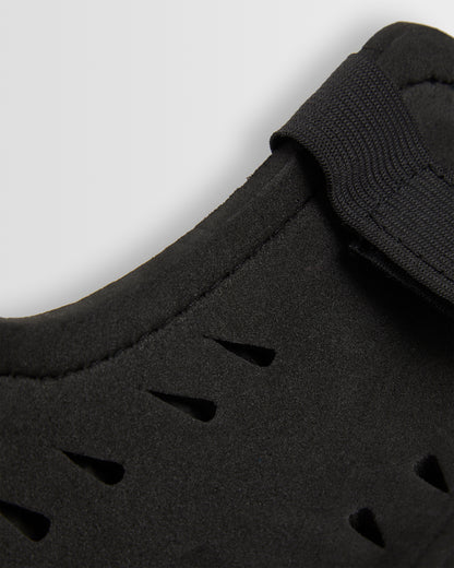 Close up shot of inside of shin pad